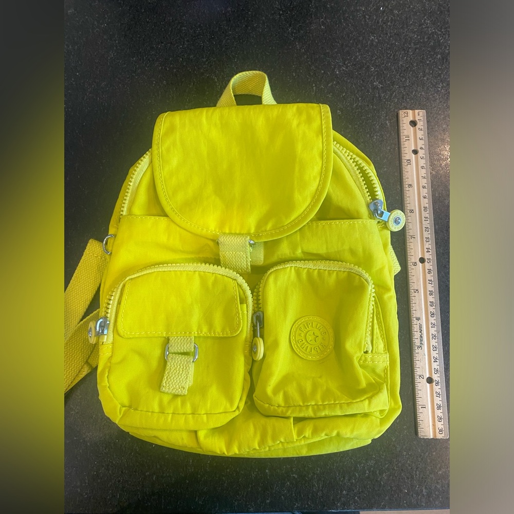 Cute Mini Backpack -Kipling Brand (Highlighter Ye… - image 5